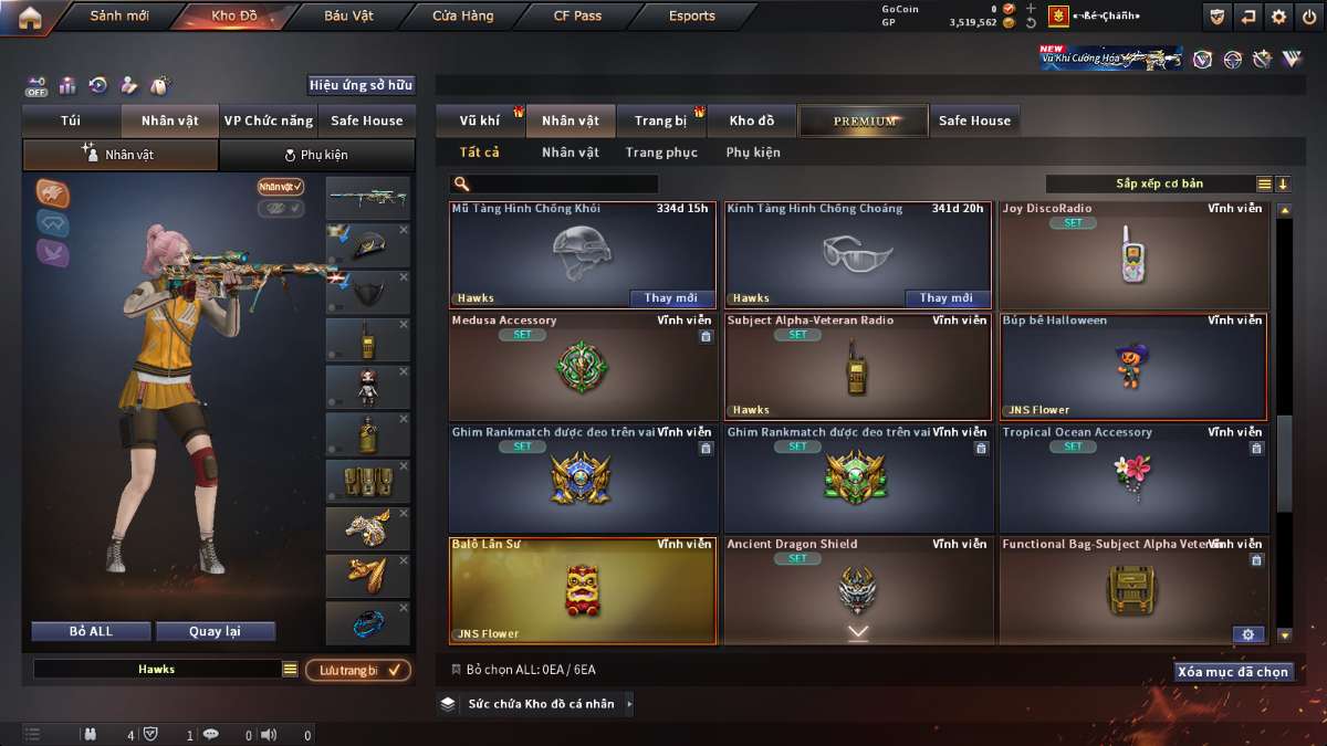 shop acc cf uy tin gia re